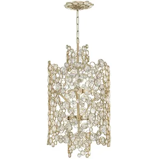 Elstead Lighting Kronleuchter Anya, Silber, Metall, Glas, 89.1 cm, RoHS, Lampen & Leuchten, Innenbeleuchtung, Hängelampen, Kronleuchter
