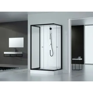 Marwell Black and White Komplettdusche 110 x 80 cm schwarz