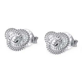 schmuck23 Paar Ohrstecker Ohrringe Silberkugel elegantes Design 925 Silber Damen, Kinderschmuck Mädchen Geschenk echte Silberohrringe silberfarben