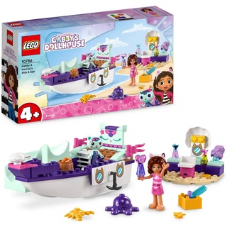 LEGO® Konstruktionsspielsteine Meerkätzchens Schiff und Spa (10786), LEGO® Gabby's Dollhouse, (88 St), Made in Europe bunt
