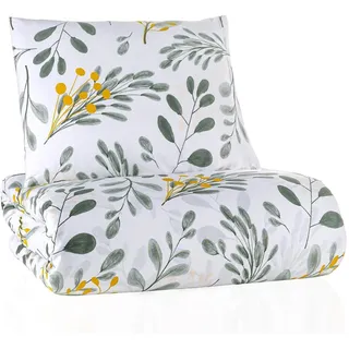 Traumschlaf Florence Floral 100% Baumwolle Weiß 135 x 200 cm + 80 x 80 cm