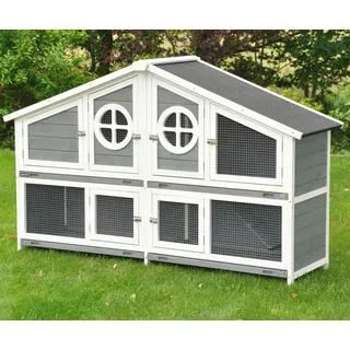 nanook shop Kleintierstall Momo XXL 164 x 48 x 110 cm grau