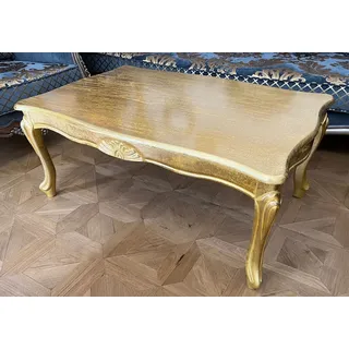 Casa Padrino Luxus Barock Couchtisch Antik Gold - Massivholz Wohnzimmertisch