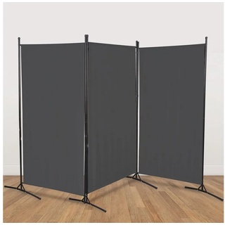 Clanmacy Paravent »Paravent Balkon Outdoor Stellwand Sichtschutz Raumteiler Trennwand« grau
