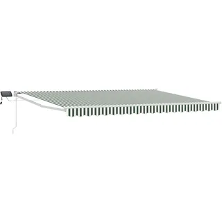 vidaXL Gelenkarmmarkise 5 x 3 m grün/weiß