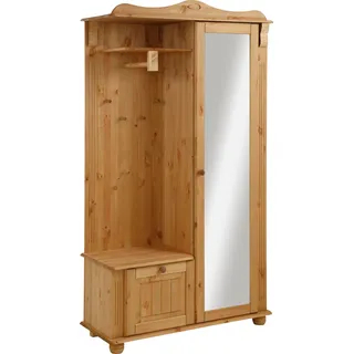 Home Affaire Kompaktgarderobe »Adele«, Breite 108 cm, mit Spiegeltür, aus massiver Kiefer, FSC®,