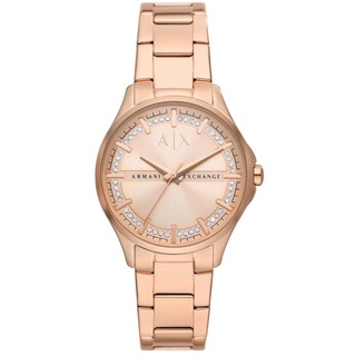 Armani Exchange Damen Quarz 3 Zeiger Uhr mit Armband LADY HAMPTON AX5264