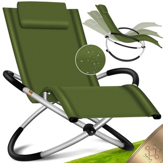 KESSER® Relaxliege Liegestuhl | Gartenliege | Gartenstuhl | Klappstuhl faltbar | Schwungliege | Schaukelsessel | ergonomische Relaxsessel | wetter...