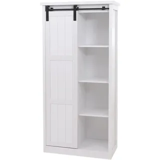 Mendler Highboard 163 x 76 x 38 cm Weiß