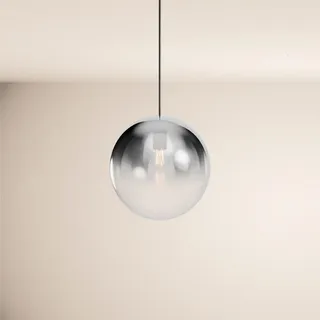 s.luce Orb 1-flg. Ø 30 cm rund schwarz grau Glas