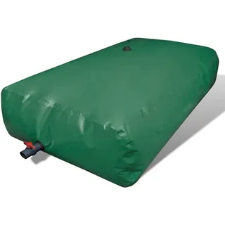 vidaXL Wassertank mit Wasserhahn Faltbar PVC 3000 l Grün