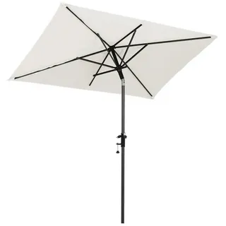 Sekey Balkonschirm 200 x 125 cm Rechteckiger Sonnenschirm mit Schnellöffnungs-Knopf UV50+, LxB: 200,00x125,00 cm, mit/ohne Balkongeländer, Windfest, Kippbar, für Balkon