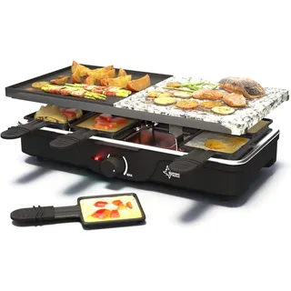 SUNTEC Raclette RAC-8212 Tischgrill 8 Personen 1400W Steinplatte Elektrogrill