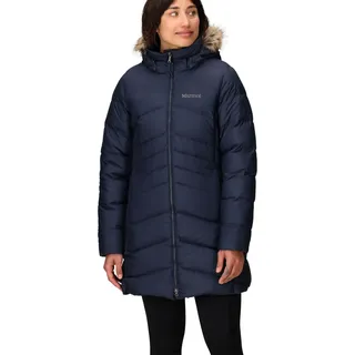 Marmot Damen Wm's Montreal Coat, Leichte Daunenjacke, wasserdichter Daunenparka, warmer Wintermantel, regendichte Winterjacke, winddichte Funktionsjacke mit Kapuze, Midnight Navy, L