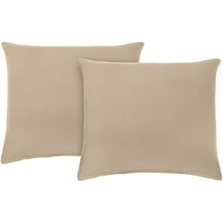 Kissenhüllen-Set Beige ca. 80x80cm, 2 Stk.