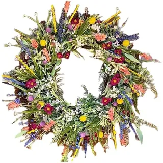 Frühlings-sommer-türkranz Für Die Haustür, Künstlicher Wildblumen-frühlingskranz