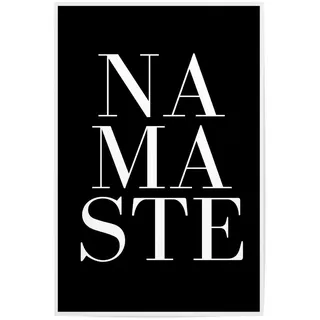 artboxONE Poster 90x60 cm Yoga Typografie Namaste hochwertiger Design Kunstdruck - Bild Yoga Namaste Spruch