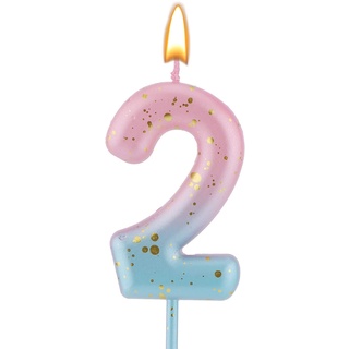 Farbverlaufs Zahlen Buchstaben Kerze, rosa-blaue Farbverlaufs-Geburtstagskerzen für Kuchen Ziffern Buchstaben Geburtstagskerzen Dekoration für Geburtstag Partys Hochzeit (2)