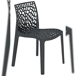 METRO PROFESSIONAL Outdoor Stapelstuhl Maurage, Kunststoff, anthrazit