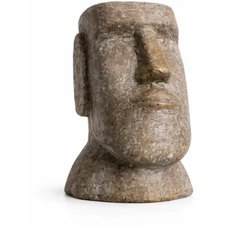 Pflanzkopf Moai Rapa Nui Pflanztopf Blumentopf Beton Osterinsel Gold Garten Deko