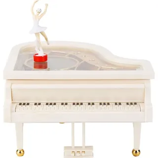 Spieluhr In Form Eines Klaviers Mit Ballerina-motiv, Dekoration Für Zuhause, Schmuckkästchen, Kinderspielzeug