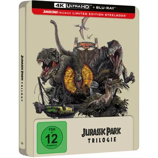 Jurassic Park - Limited Ultimate Steelbook Trilogy [4K Ultra HD] + [Blu-ray]