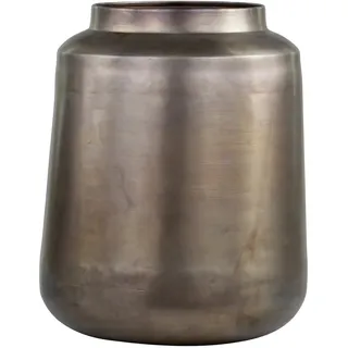 Chic Antique Vase aus Eisen, H36/D30 cm, messing