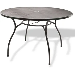 DEMA Las Vegas Gartentisch Ø 120 x 71 cm Grau/Schwarz