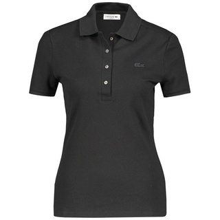 Lacoste Poloshirt Damen Poloshirt Slim Fit Kurzarm (1-tlg) schwarz