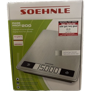 Soehnle Küchenwaage Page Profi 200 silver, bis 15kg, LCD-Anzeige silberfarben