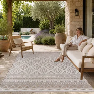 Paco Home Vermont 184 Webteppich 240 x 340 cm beige