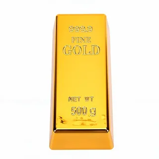 Jenivaint Kleine Goldbarren-Nachbildung, Realistischer Goldbarren-Briefbeschwerer mit Spiegelvergoldung und 3D-Relief-Handwerkskunst für Büro-Schreibtisch-Dekoration, Heimdekorati (kleine Größe)