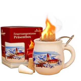 Feuerzangentasse 1er-Set, Weiß/Weihnachten - für Feuerzangenbowle