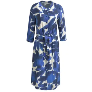 Milano Italy Blusenkleid Kleid Milano blau floral 38