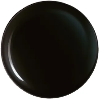 Luminarc 24 x Coupteller DIWALI flach, 27 cm, Farbe: black, Opal (gehärtet)