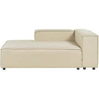 Beliani Recamiere Leinen Beige