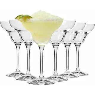 KROSNO Mixology Margarita Cocktailgläser 6er Set 270 ml – elegante Gläser, klares Glas, ideal für Margaritas und Cocktails - Transparent