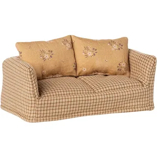 Maileg Couch Maus Mable - Puppenhaus Sofa für Maileg Mäuse, Stoff, ca. 11 cm, Beige - Skandinavisches Design