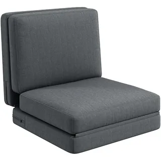 Homcom Bodensofa Polyester 3-in-1 Klappbar Dunkelgrau