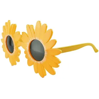 HomeDecTime Kinder Mädchen Jungen Blumen Baby Sonnenbrille Partybrille Dekobrille, 100% UV 400 Schutz - Gelb
