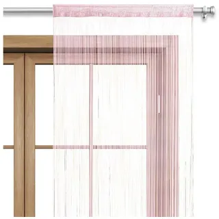 wometo Fadenvorhang One (1 St), Stangendurchzug, halbtransparent, 100% Polyester, OEKO-TEX®, Fadengardine, kürzbar, Tür- und Fensterdeko