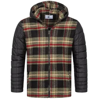 Rock Creek Steppjacke Herren Flanelljacke mit Kapuze H-265 grün 4XL