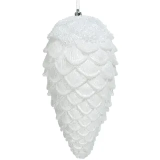 Christmas Decorations Christbaumschmuck Kunststoff 26,5cm Zapfen Figur Weiß