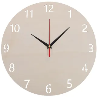 Healeved Runde Holzuhr ZifferbläTter FüR 2 StüCk Inklusive Uhrzeiger Z | Holz + Kunststoff, Unbemaltes Diy-Zifferblatt, Kreative Wanduhr-Gestaltung, Einfache Montage