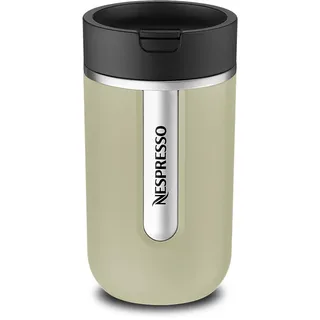 Nespresso Travel Mug Small Sage Green 300ml | Thermobecher aus Edelstahl | Kalt & Warm für Kaffee, Tee, Matcha etc. | auslaufsicher & spülmaschinenfest | Kaffeebecher to go mit Deckel