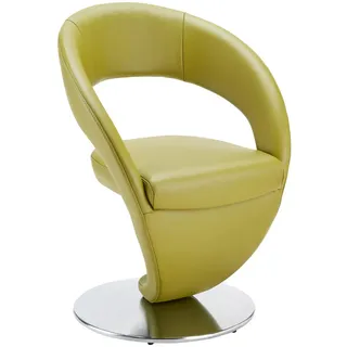 Moderano Stuhl, Grün, Edelstahl, Leder, Echtleder, Longlife-Leder, Dickleder, Drehteller, 62x86x61 cm, Goldenes M, Lederauswahl, Stoffauswahl, Sitzfläche 360° drehbar, Esszimmer, Stühle, Esszimmerstühle, Lederstühle
