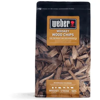 Weber Räucherchips (700g Packung) - Whiskey, aus Whiskeyfässern hergestellt, für Gemüse und alle Arten von Fleisch, EU-Produkt, nachhaltig gewonnen, FSC zertifiziertes Holz (FSC Mix) (17627)