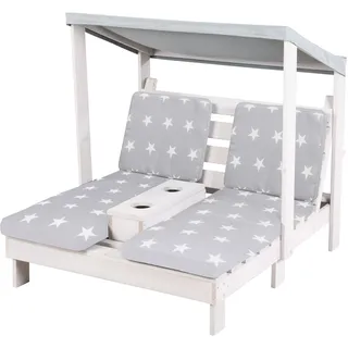 roba Doppelliege Sonnenliege 85 x 85 x 88 cm Grau
