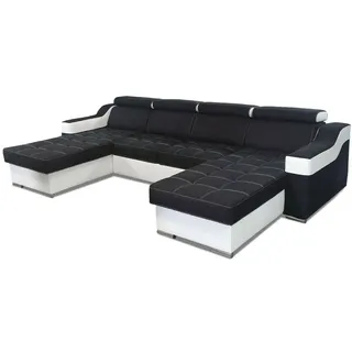Ecksofa mit Schlaffunktion Geri U - 310 cm x 183 cm - U-Form, 2 Bettkästen, verstellbare Kopfstützen - Freistehend - Modern 19