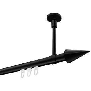 Interdeco Innenlaufgarnitur 1-läufig Ø 20 mm 300 cm Schwarz